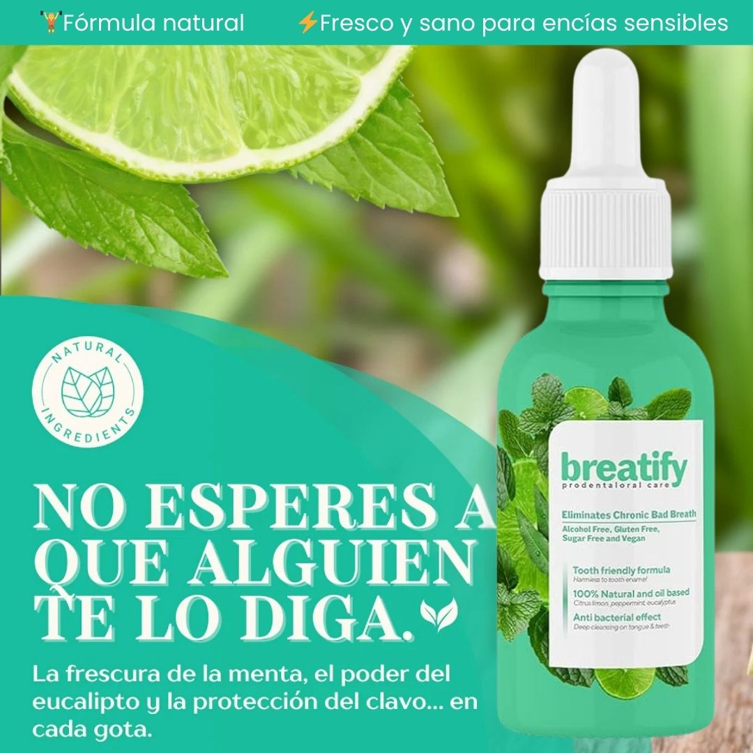 Breatify® Gotas para Eliminar el Mal Aliento